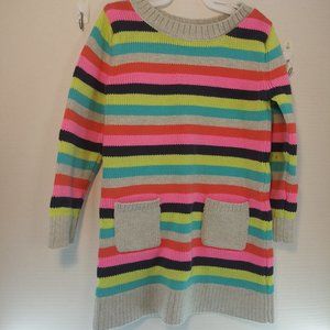 Carter's 4T Knit Sweater Dress - Multicolor strip